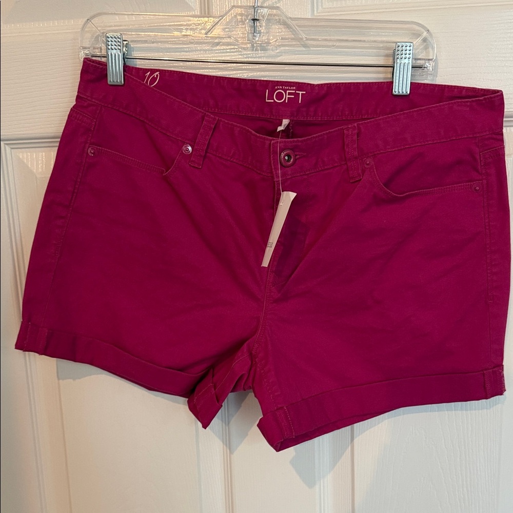 LOFT Women's Fuchsia Jean Shorts